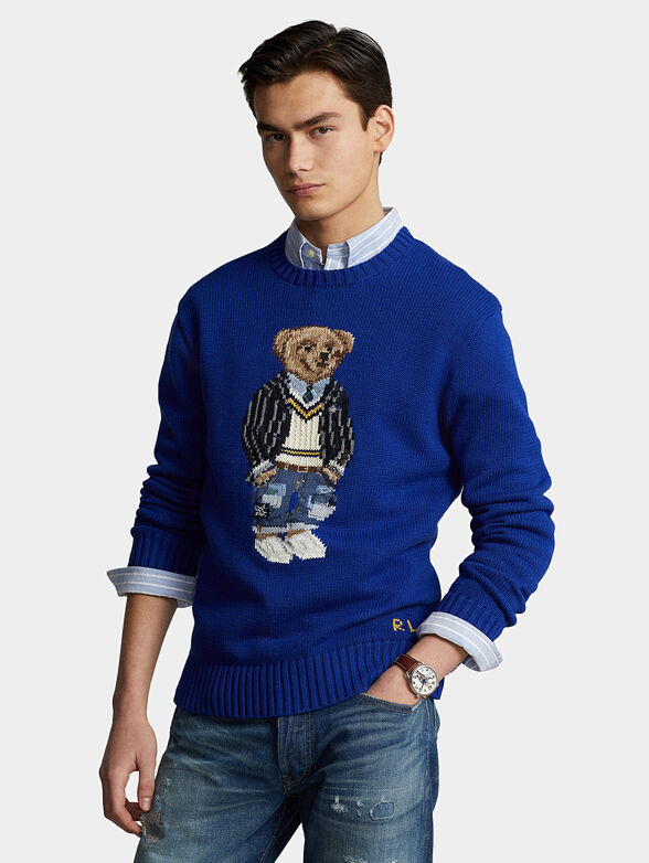 Cotton sweater with Polo Bear - 1