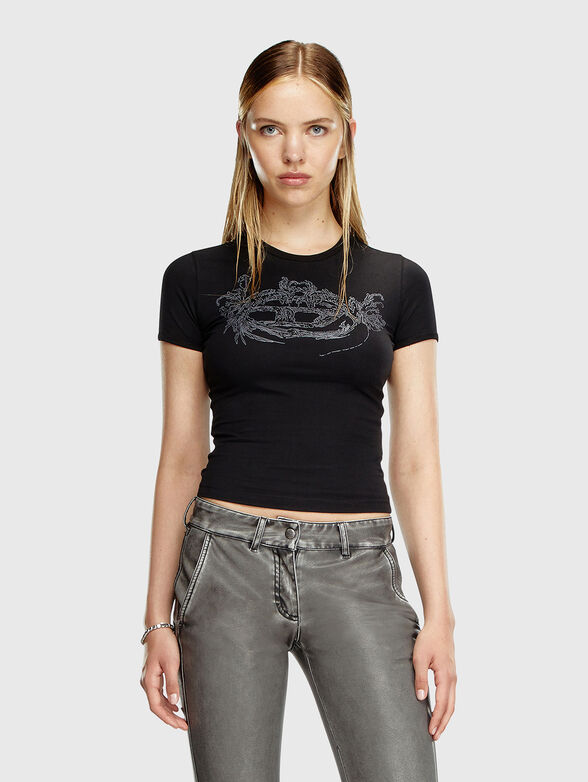 T-UNCUTIES-P3 cropped logo T-shirt - 1