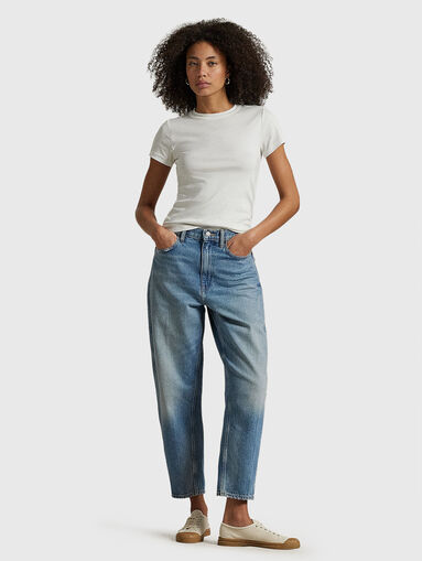 Blue jeans with a bleached effect - 4