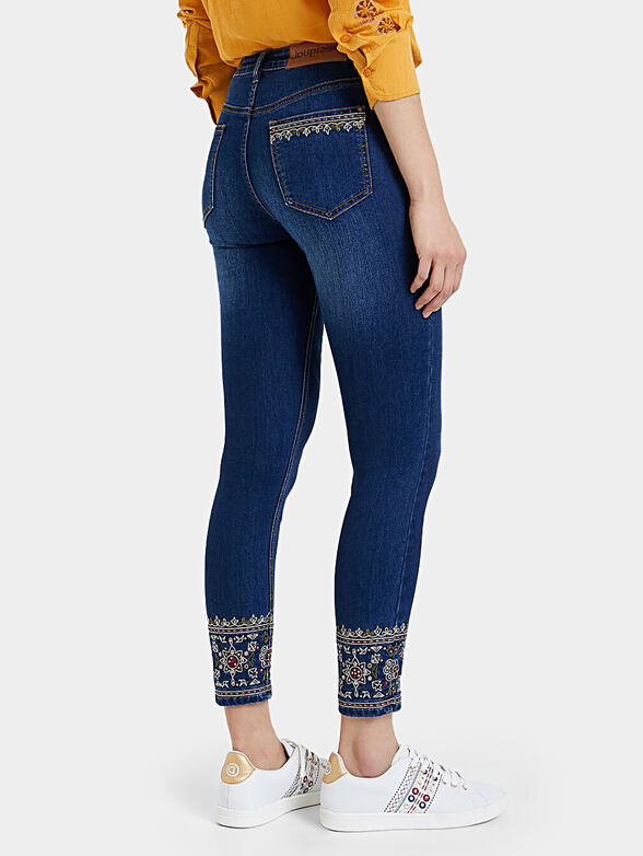 Embroidered slim jeans - 6