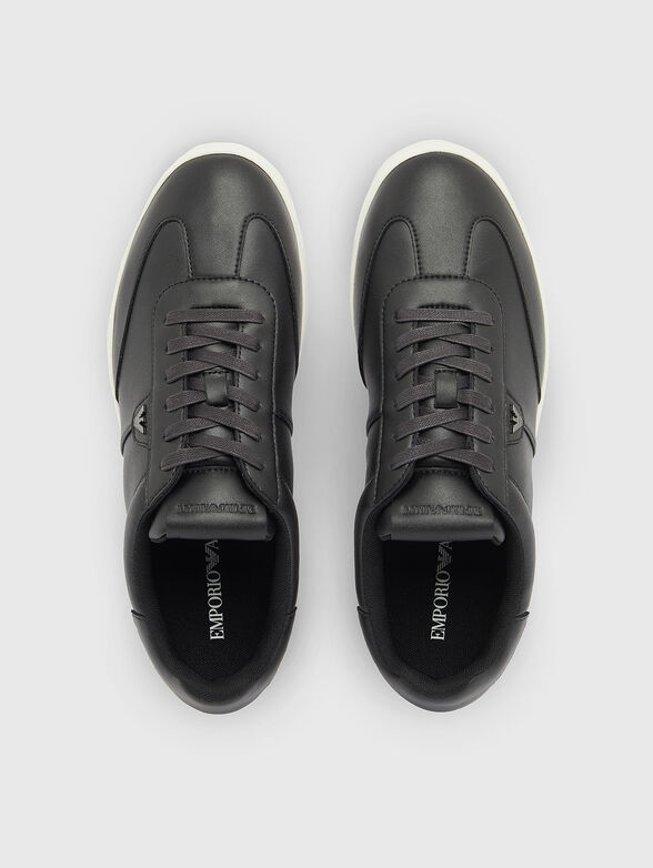 Genuine leather sneakers with a logo - 6