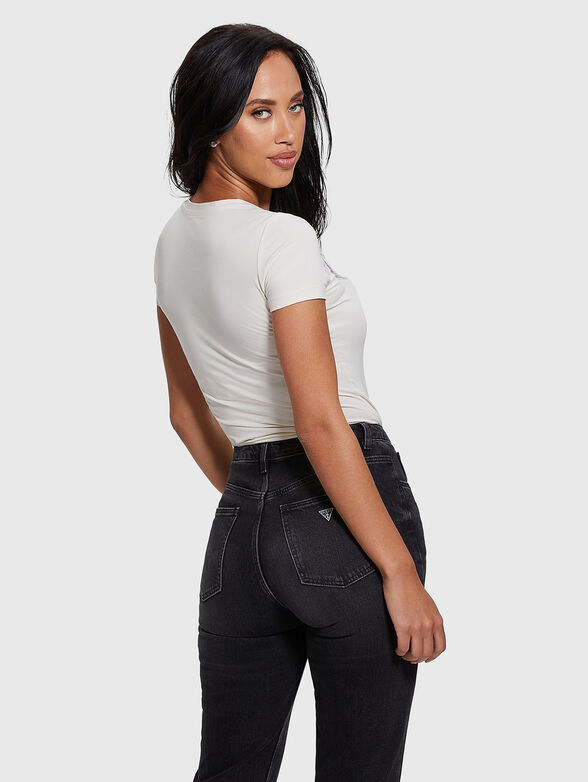 Black T-shirt with accent triangular logo - 3