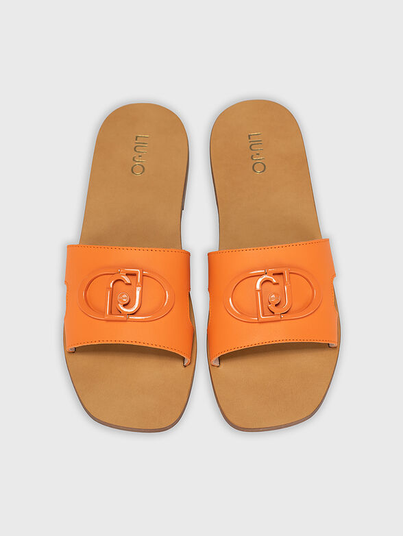 SABA 06 brown leather sandals with logo detail - 6