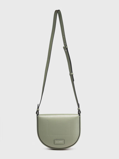 Leather crossbody bag with logo - 3