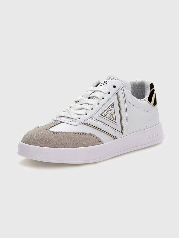 AVIANA white sports shoes with logo accent - 2