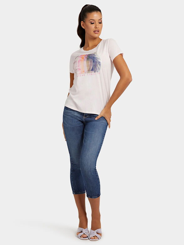 BARCODE GIRL Т-shirt in pale pink color - 2