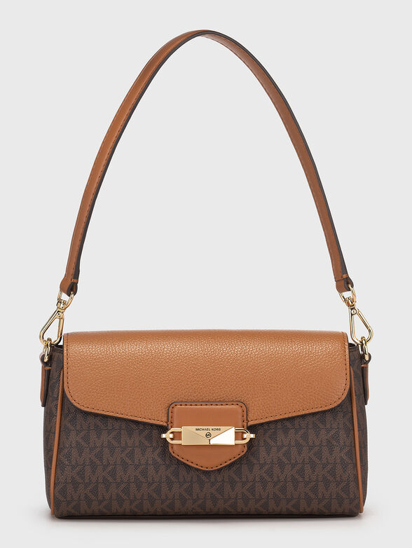 Bag with metal logo and monogram print - 1