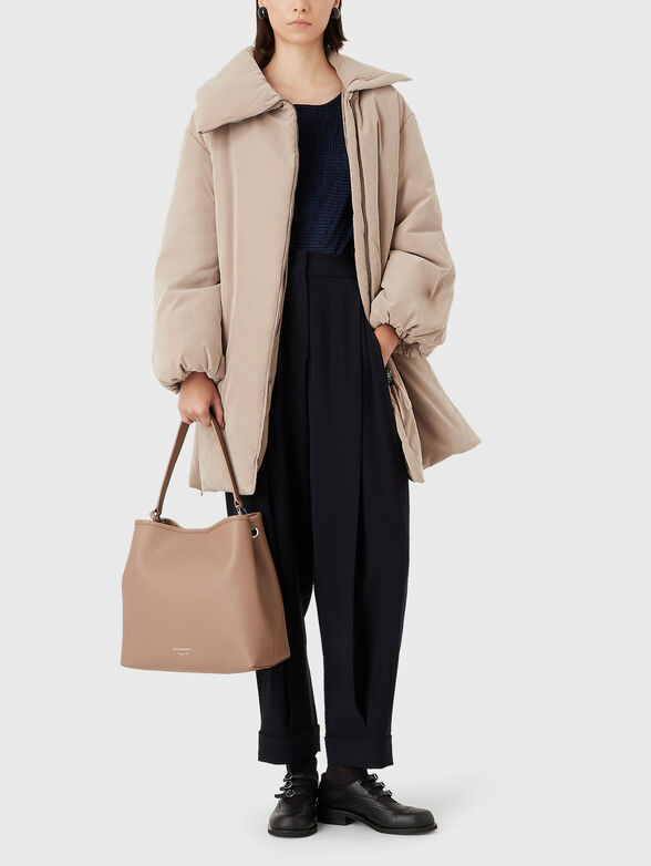 Padded jacket in beige color - 2