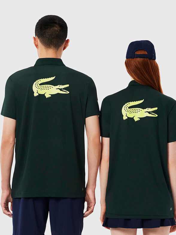 Unisex polo shirt with accent back - 2