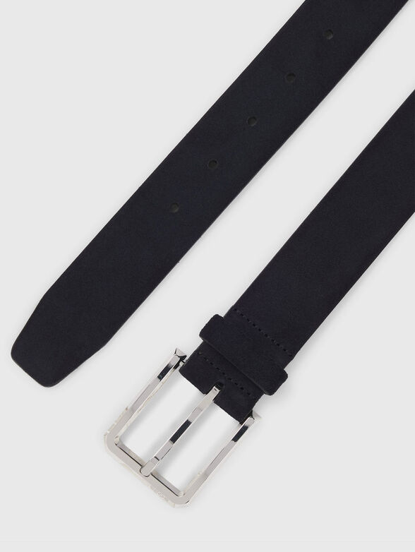 Suede belt with logo - 3
