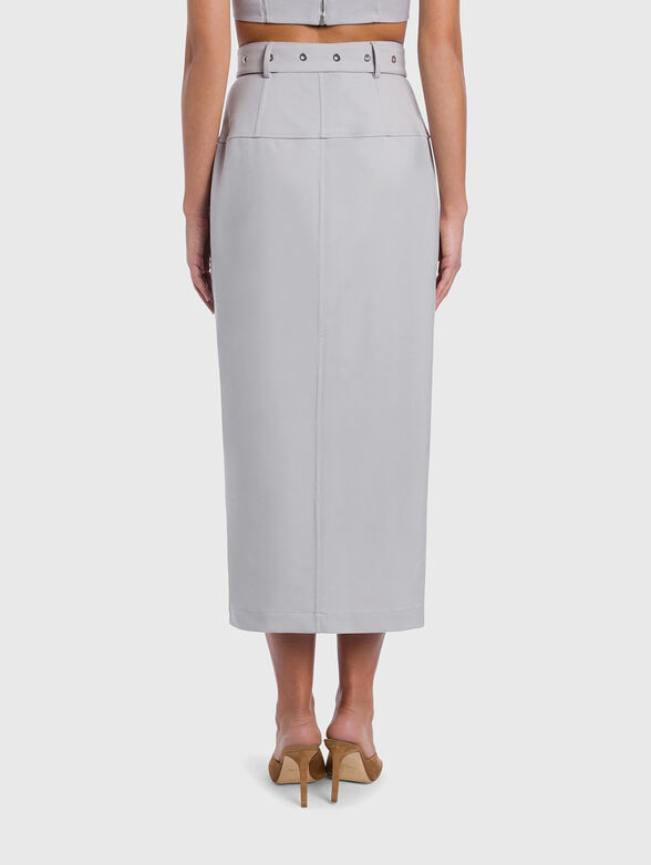 Skirt with a zip and an accent belt - 2
