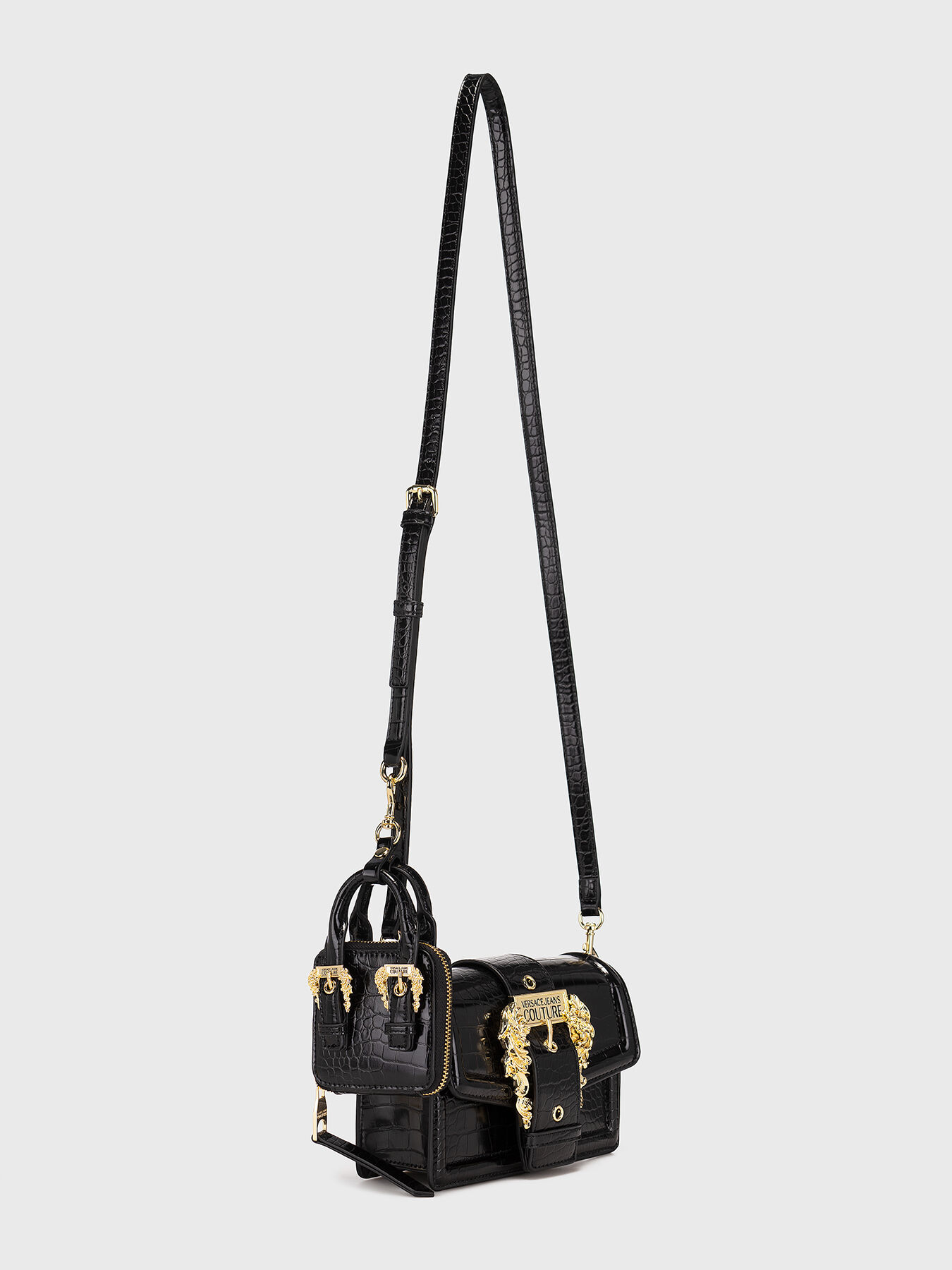 RANGE F bag with croco texture brand VERSACE JEANS COUTURE