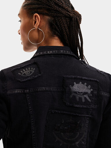 DENVER denim jacket with colorful embroidery - 5