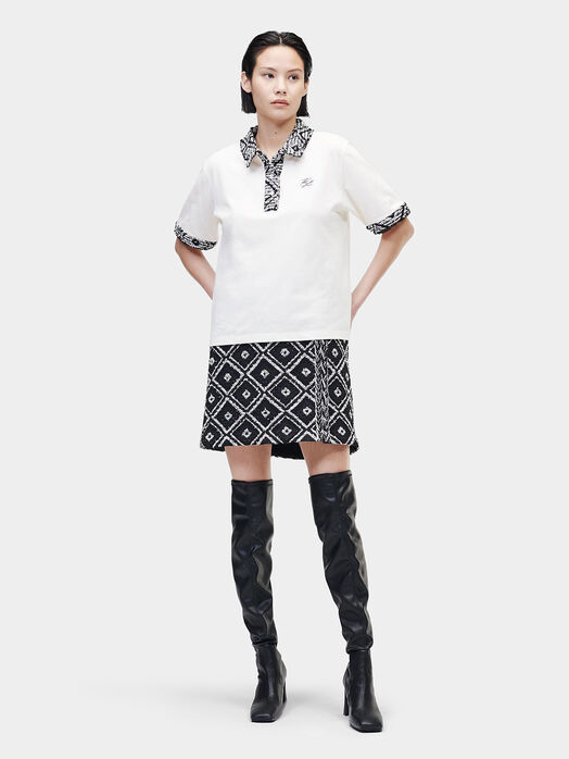 Black polo-shirt with embroidery