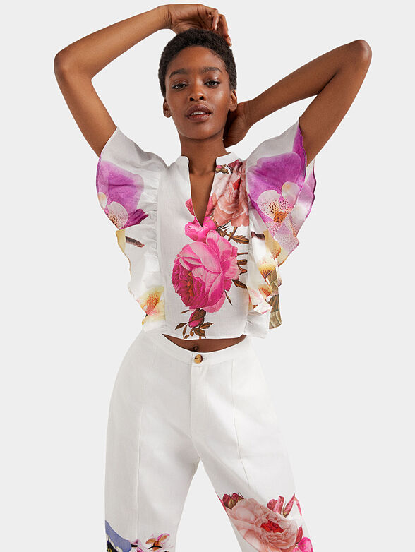 LUCRECIA blouse with floral print - 1