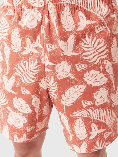 Orange printed shorts - 3