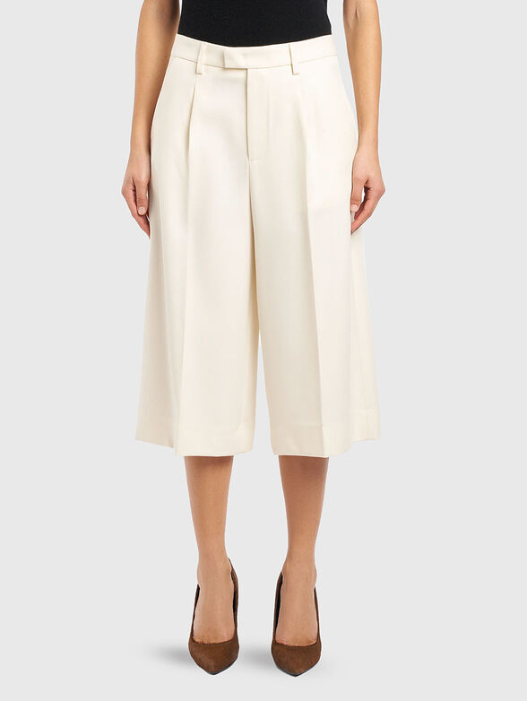 GILLIAN cropped wide leg chino trousers - 1