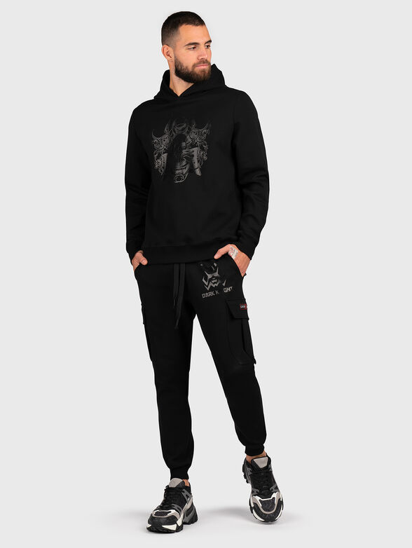 H019 black sweatshirt with print - 6