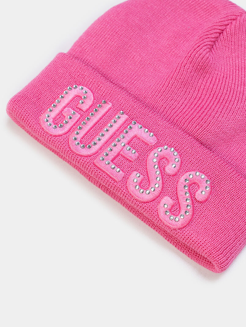 Knitted hat with rhinestones - 3