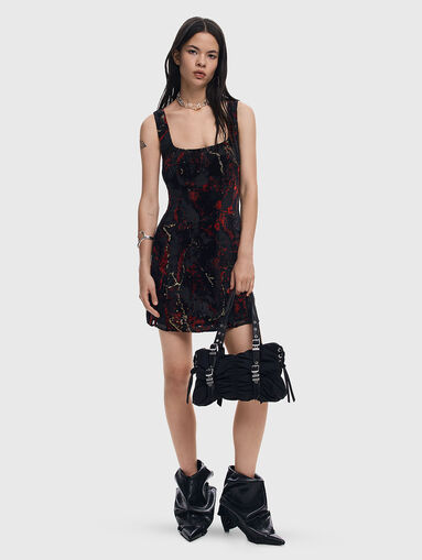 Mini dress with abstract motif - 5