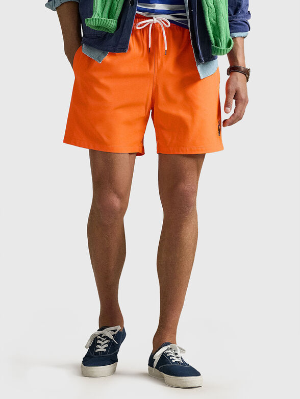 Polo Bear embroidery beach shorts - 1