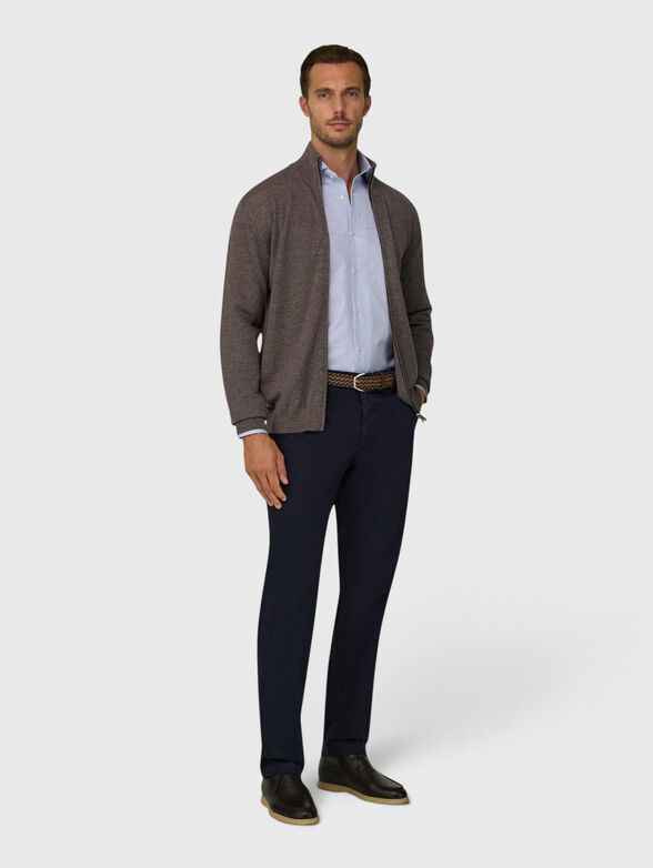 Merino wool sweater with zip - 2