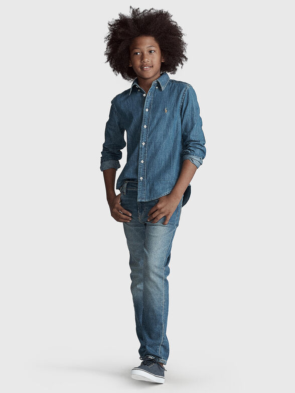 Blue slim jeans - 1