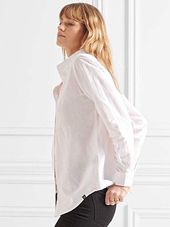 Linen shirt with long sleeves  - 5