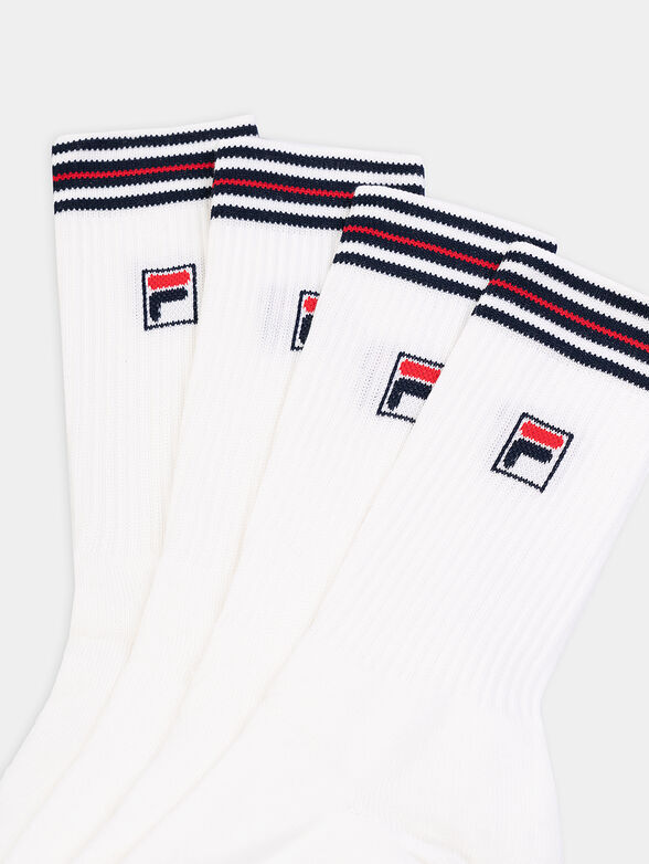 Set of two pairs of black socks with logo - 2