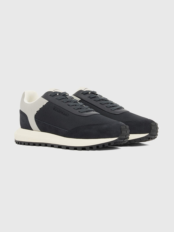 Suede sneakers with logo detail - 3
