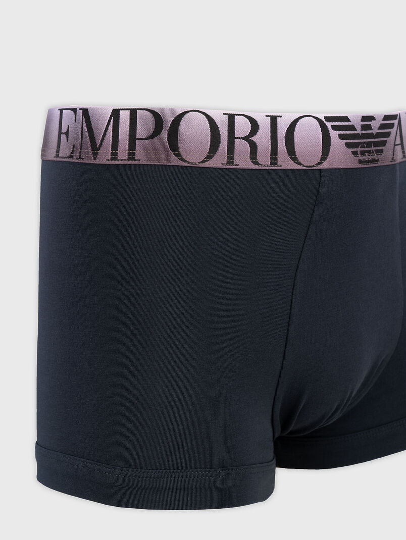 Cotton boxers with contrasting logo detail - 3