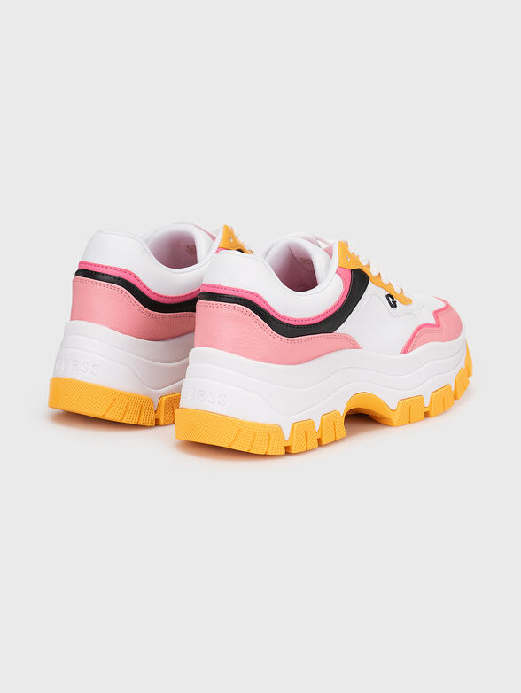 Colorblock sneakers in white  - 3