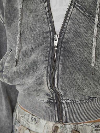 Sweatshirt with washed effect in blue colour - 4