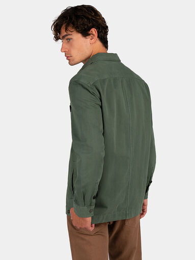 Green cotton overshirt - 3