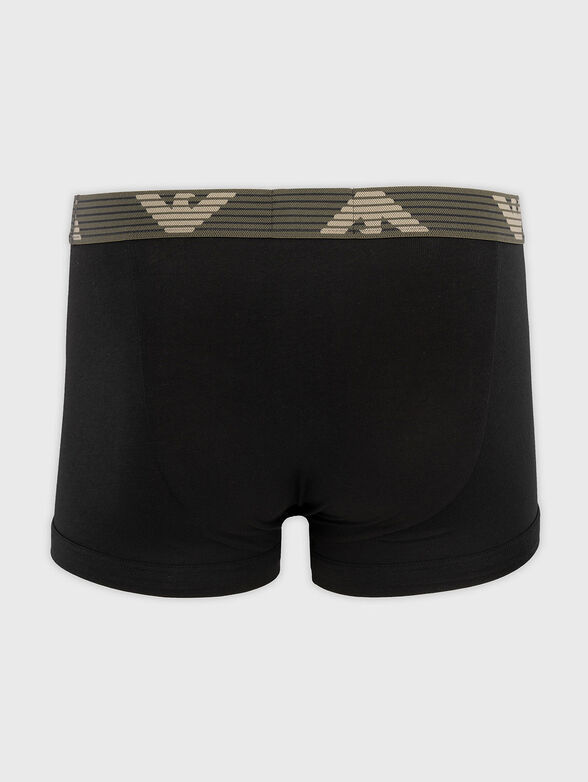 Cotton boxer shorts with contrasting logo - 2