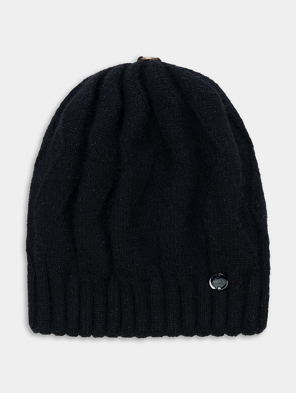 Knitted hat with removable pom pom - 2