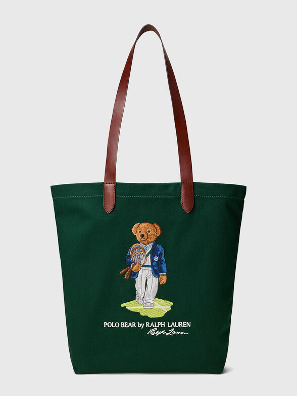 Green bag with a Polo Bear print - 1
