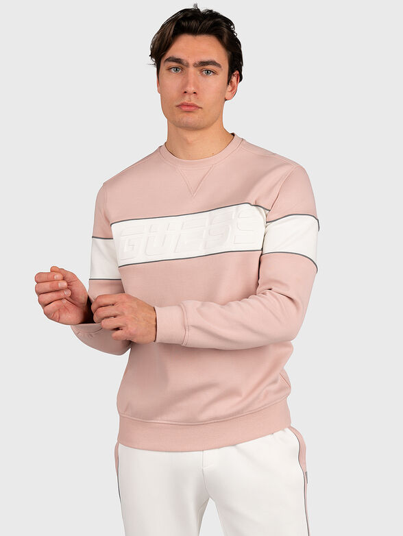 MERV sweatshirt in blue with embossed logo - 1