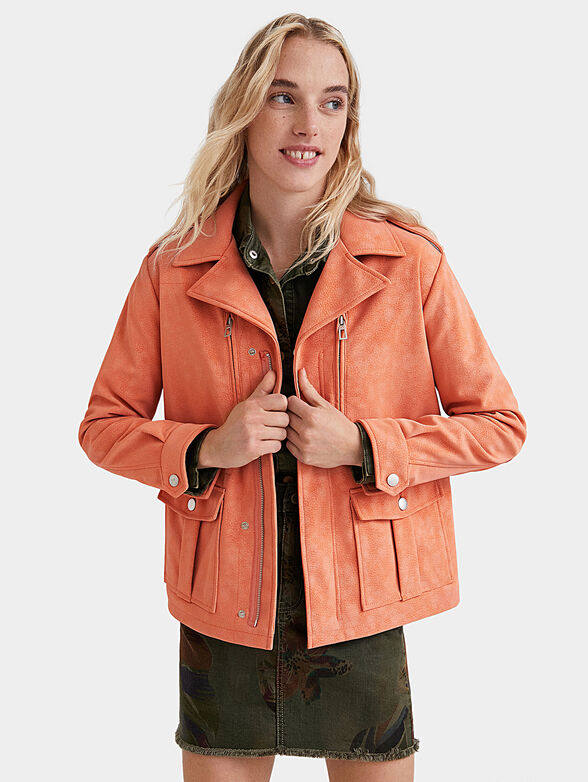 AMAR eco-leather jacket in beige color - 1
