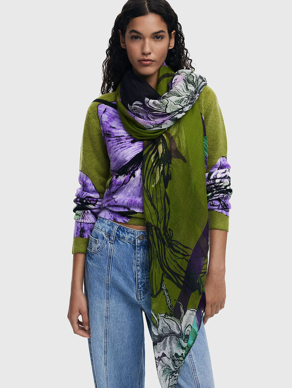 Scarf with floral motifs - 2