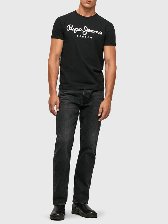 ORIGINAL STRETCH N black T-shirt with logo print - 2