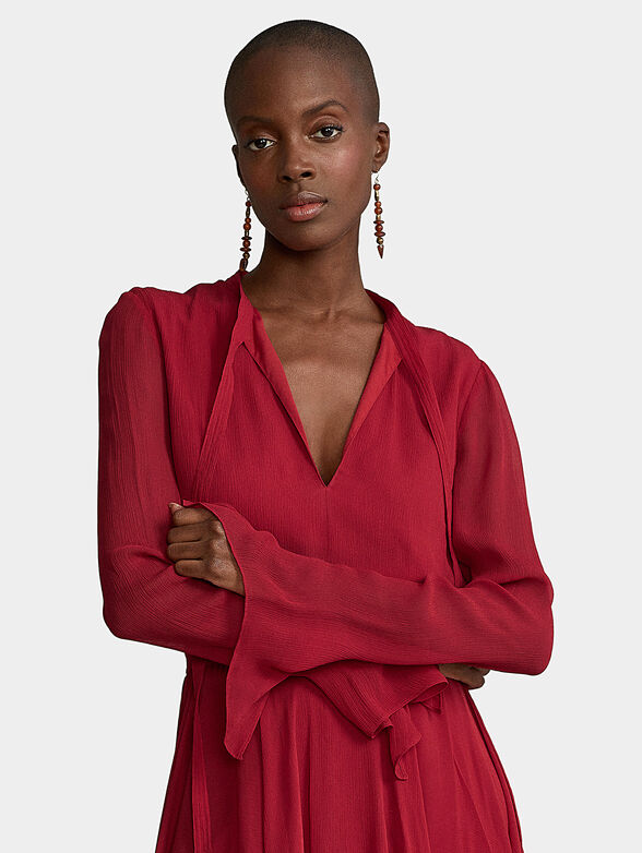 Asymmetrical red dress - 4