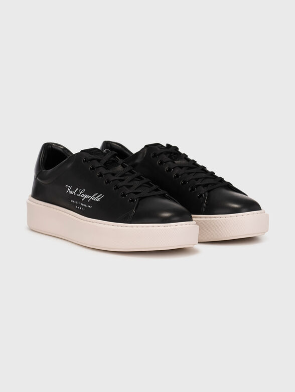 MAXI KUP leather sports shoes in black - 2