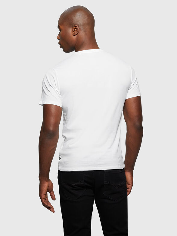 Black cotton T-shirt with gold logo - 3