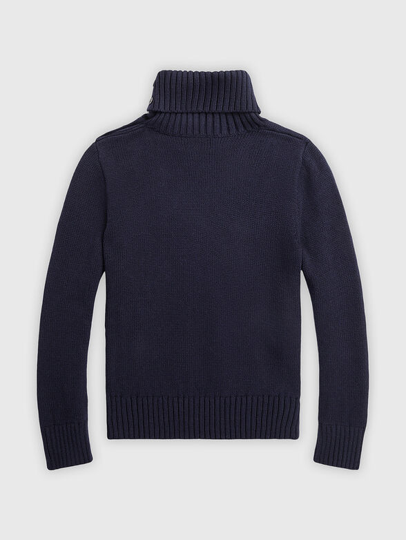 Cotton sweater with turtleneck collar - 2