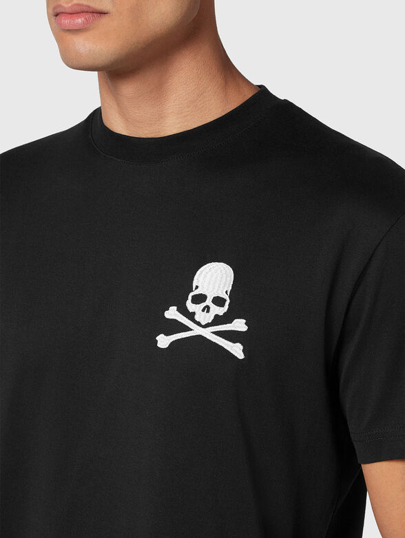 Logo print T-shirt in beige - 4