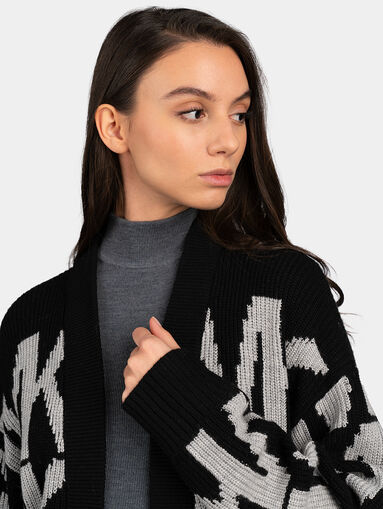 Cardigan with logo print - 4