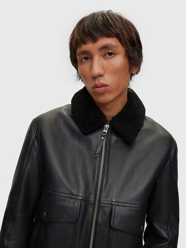Black leather jacket  - 4