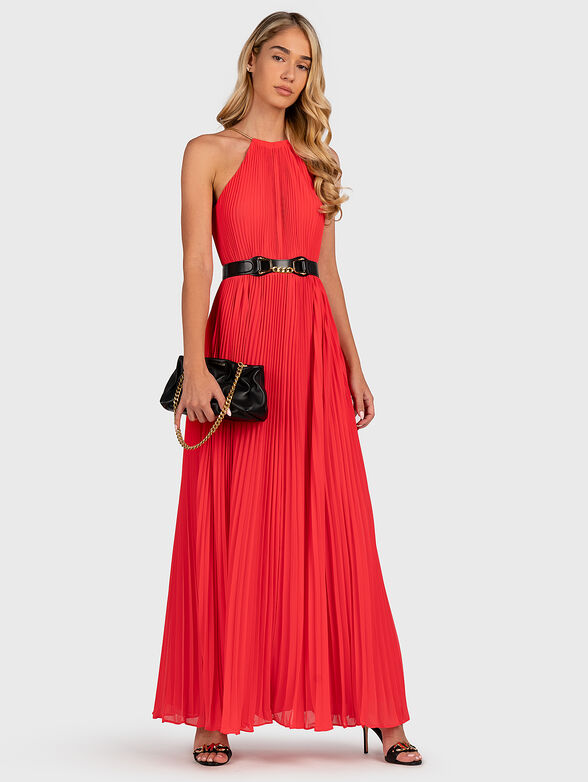 Pleated halter neck dress - 1