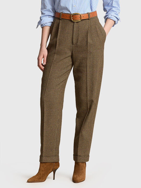 Wool blend trousers - 1